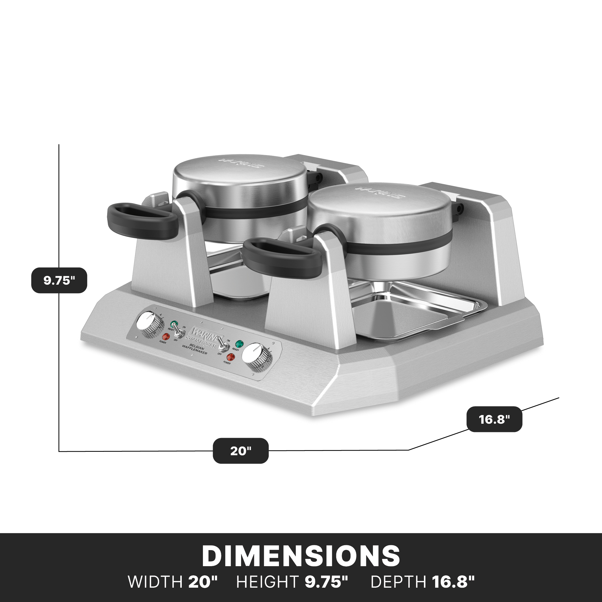 Side-by-Side Single Belgian Waffle Maker
